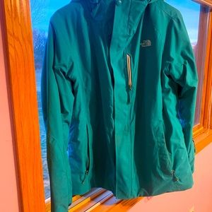 Teal NorthFace jacket size Large